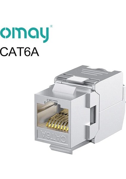 CAT.6A 5 Adet RJ45 Cat8 Aletsiz Stp Korumalı Keystone Jack Modülü, Kendinden Kilitleme Cat7 CAT6A Cat6 CAT5E Çinko Alaşım Ağ Çoğaltıcı Adaptörü (Yurt Dışından)