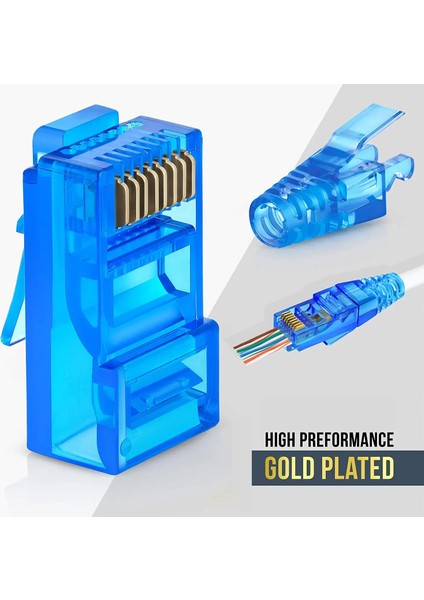 Beyaz 50 Adet Zoerax Renkli RJ45 Cat6 Gerilme Giderici Çizmeler Konektörü Standart Cat6 Ethernet Kablosu Lan Kablosu Konektörü Bot Kılıfı (Yurt Dışından)