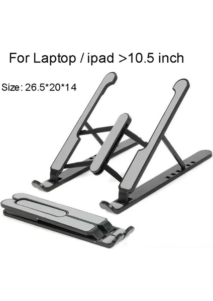 Büyük Siyah Laptop Braketi macbook Cradle Desteği Tablet ipad Pro 12.9 Için Standı Tutucu Tablet Dizüstü Soğutma Standı Tutucu Alüminyum (Yurt Dışından)