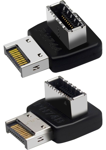 1 Adet A 1 Adet B USB 3.1 Tip-E 90 Derece Dönüştürücü USB Başlık Adaptörü Anakart Konektörü Bilgisayar Pc Aksesuarları Masaüstü Dıy Parçaları (Yurt Dışından)