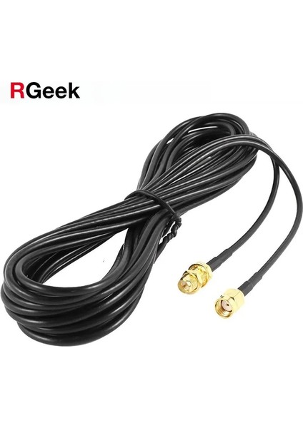 Sma-K 10 M Rgeek Rp-Sma Sma Erkek Kadın Uzatma Kablosu Bakır Besleyici Tel Koaksiyel Koaksiyel Wi-Fi Wifi Ağ Kartı RG174 Yönlendirici Anten (Yurt Dışından)
