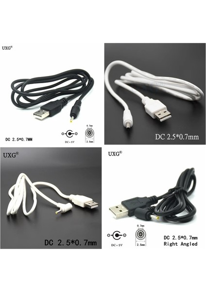25X07-DÜZ SIYAH-0.25M 2m 1m USB Dc 3.5*1.35MM 2.0*0.6mm 2.5*0.7mm 4.0*1.7mm 5.5*2.1mm 5.5*2.5mm Fiş Dc 5V 2A Jack Güç Uzatma Kablosu Konektörü (Yurt Dışından) fırsatları