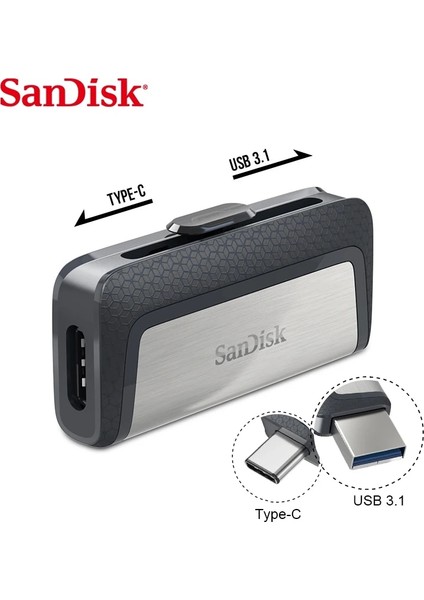 Sdddc2 64GB 100% Sandisk USB C 128GB Sdddc2 Extreme Type-C Usb3.1 32GB Çift Otg USB Flash Sürücü 64GB Kalem Sürücüleri 256GB 150M/S Mini Pendrive (Yurt Dışından) modelleri