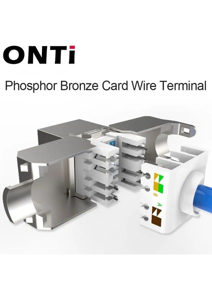 CAT.6A 2 Adet Onti RJ45 Cat8 Aletsiz Stp Korumalı Keystone Jack Modülü, Kendinden Kilitleme Cat7 CAT6A Cat6 CAT5E Çinko Alaşım Ağ Çoğaltıcı Adaptörü (Yurt Dışından) modelleri
