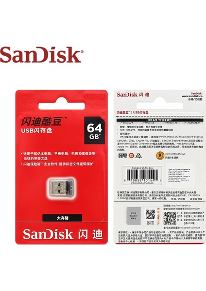 32GB Sandisk CZ33 Mini Kalem Sürücüler 64GB USB 2.0 32GB USB Flash Sürücü Sopa 16GB U Disk USB Anahtar Pendrive Pc Için (Yurt Dışından)