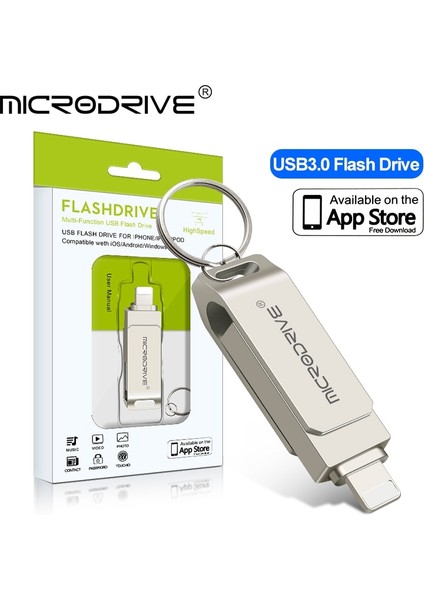 Gümüş 256GB USB 3.0 Flash Sürücü iPhone Için 2'si 1 Arada Usb-A'dan Yıldırım Arayüzüne Usb3.0 Pendrive Iphone7/8//11/12/13 /14/ Ipad Için (Yurt Dışından) modelleri