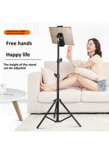 160 cm Ayarlanabilir Tablet Tripod Zemin Standı Tutucu Canlı Montaj Desteği iPad Akıllı Telefonlar Için 4-11 Inç Tembel Tutucu Braketi Desteği (Yurt Dışından)