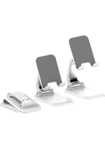 Q7 Beyaz 2023 Yenı Katlanabilir Masa Tutucu Telefon Tablet Için Taşınabilir Cep Telefonu Standı Desteği iPad Masa Sahipleri Kaymaz Tablet Tutucu (Yurt Dışından)