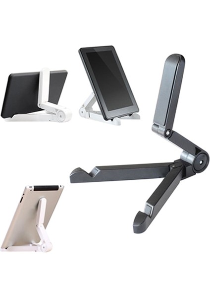 Siyah Taşınabilir Masaüstü Katlanır Tablet Tutucu Evrensel Cep Tablet Telefon Standı Xiaomi Için Samsung Için Huawei Için iPad Için Abs Standı (Yurt Dışından) modelleri
