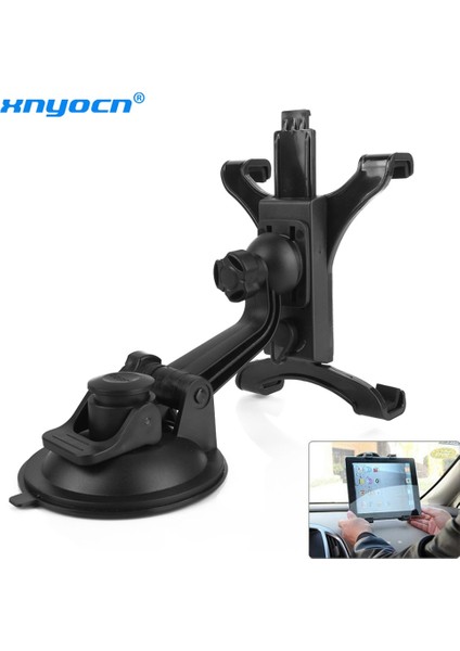 Siyah Ön Cam Sabit Abs Standı Araba Evrensel Tablet Tutucu Vantuzlu Montaj Pano Yuvası 360 Derece Dönme Braketi Dayanıklı Kararlı (Yurt Dışından)