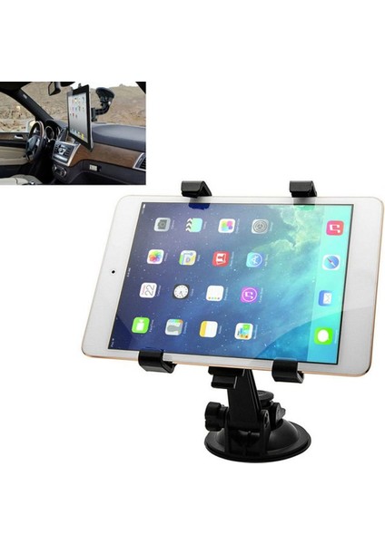 Siyah Ön Cam Sabit Abs Standı Araba Evrensel Tablet Tutucu Vantuzlu Montaj Pano Yuvası 360 Derece Dönme Braketi Dayanıklı Kararlı (Yurt Dışından)