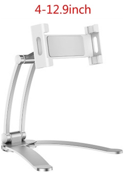 4-12.9 Inç Gümüş Duvar Masası Tablet Standı Dijital Mutfak Tablet Tutacağı Standı Metal Braket Akıllı Telefonlar Tutucular 4-12.9 Inç Genişlik Tablet Için Fit (Yurt Dışından)