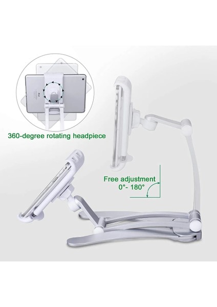 4-12.9 Inç Gümüş Duvar Masası Tablet Standı Dijital Mutfak Tablet Tutacağı Standı Metal Braket Akıllı Telefonlar Tutucular 4-12.9 Inç Genişlik Tablet Için Fit (Yurt Dışından) fırsatları