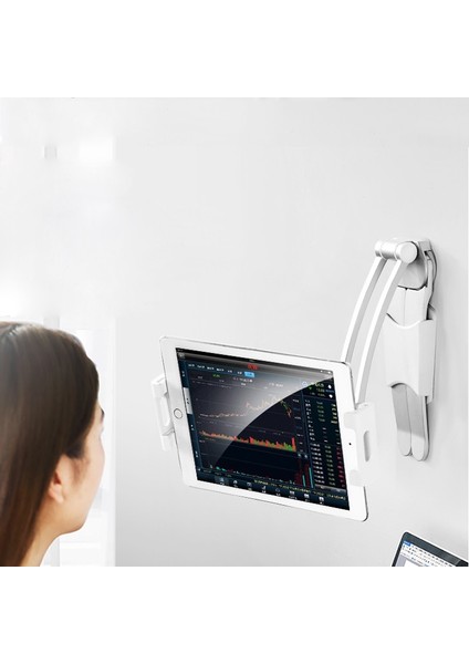 4-12.9 Inç Gümüş Duvar Masası Tablet Standı Dijital Mutfak Tablet Tutacağı Standı Metal Braket Akıllı Telefonlar Tutucular 4-12.9 Inç Genişlik Tablet Için Fit (Yurt Dışından) indirimleri