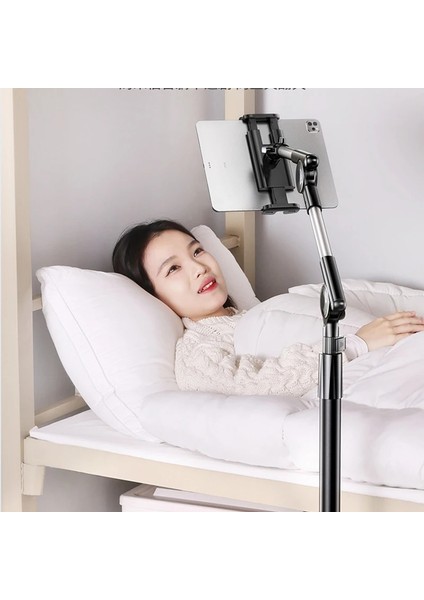 1.6 M Yatak Için Cep Telefonu Tutucu Metal Zemin Ipad Standı IPad Pro 12.9 Galaxy Tab Için Uzaktan Kumanda ile Ayarlanabilir Tembel Tutucu Braketi (Yurt Dışından) fırsatları