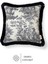 Siyah-Krem 43X43CM Püsküllü Dekoratif Kare Kırlent Kılıfı 1