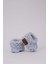 Puffy Battaniye Panduf 2’li SET 100x100cm Gri Mavi Erkek Yenidoğan Baby Shower Hediye Alize OEKO TEX Sertifika 4