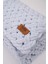 Puffy Battaniye Panduf 2’li SET 100x100cm Gri Mavi Erkek Yenidoğan Baby Shower Hediye Alize OEKO TEX Sertifika 3