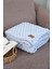 Puffy Battaniye Panduf 2’li SET 100x100cm Gri Mavi Erkek Yenidoğan Baby Shower Hediye Alize OEKO TEX Sertifika 5
