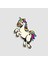 Zıplayan Unicorn Tasarımlı Laptop Sticker 1