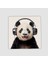 Müzik Tutkunu Panda Tasarımlı Kare Bardak Altlığı 1
