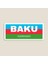 Azerbaycan Azerbaijan Bakü 17 cm Araba Sticker Etiket 1