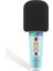 Mc6 LED Işıklı Karaoke Mikrofon - Mavi 1