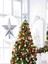 20 cm Gümüş Lame Simli Işıltılı Noel Christmas Yılbaşı Ağaç Konsept Süsleme Tepe Yıldızı 1