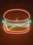 Sanec Hamburger Neon LED Burger Tabela Neon Duvar Dekorasyonu 3