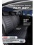 Jeep Commander Uyumlu Lüks Deri Oto Koltuk Kılıfı Ön/arka Set (Asya Seri) Siyah-Mavi 2