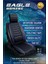 Jeep Compass Uyumlu Lüks Deri Oto Koltuk Kılıfı Ön/arka Set (Asya Seri) Siyah-Mavi 4