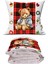 Yılbaşı Özel Seri Sevimli Ayıcık Teddy Bear Baskılı Dekoratif Yastık Kırlent Opsiyonel Battaniye 2 In 1 1