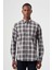 Regular Fit Paşa Yaka Haki Ekoseli Erkek Gömlek GM23K232011_D49 1