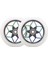 2 Adet Scooter Aksesuarları 110MM Scooter Tekerlekleri Renkli Pu Tekerlekler Rulmanlar ile Kalın Dublör Araba Tekerlekleri (Beyaz) (Yurt Dışından) 1