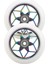 2 Adet Scooter Aksesuarları 110MM Scooter Tekerlekleri Renkli Pu Tekerlekler Rulmanlar ile Kalın Dublör Araba Tekerlekleri (Beyaz) (Yurt Dışından) 2