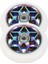 2 Adet Scooter Aksesuarları 110MM Scooter Tekerlekleri Renkli Pu Tekerlekler Rulmanlar ile Kalın Dublör Araba Tekerlekleri (Beyaz) (Yurt Dışından) 4