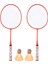 Çocuklar Için Badminton Raketleri, Raketle Raket Spor Seti, Çocuklar Için 2 Toplu Oyuncular Kapalı Açık Spor Turuncu (Yurt Dışından) 1