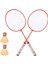 Çocuklar Için Badminton Raketleri, Raketle Raket Spor Seti, Çocuklar Için 2 Toplu Oyuncular Kapalı Açık Spor Turuncu (Yurt Dışından) 3