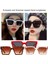 Kare Güneş Gözlüğü Kadın Lüks Marka Retro Büyük Boy Kadın Güneş Gözlüğü Lüks Ayna Gözlük Yüksek Kalite Vintage Oculos (Yurt Dışından) 2