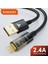 Toocki 2.4A USB Kablosu iPhone 13 12 11 Pro Max Xs x 8 Artı Şeffaf Hızlı Şarj Kablosu iPhone Şarj Cihazı Veri Hattı (Yurt Dışından) 1