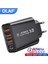 60W USB C Tipi Şarj Cihazı USB Hızlı Şarj 3.0 4 Bağlantı Noktalı Cep Telefonu Hızlı Pd Şarj Adaptörü iPhone 13 12 Pro Max Samsung Xiaomi (Yurt Dışından) 1