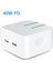USB C Duvar Şarj Cihazı 40W Çift 20W Süper Hızlı Şarj Cihazı, Pd3.0 2 Bağlantı Noktalı Hızlı Şarj Bloğu Güç Adaptörü iPhone 13 Xiaomi 12 Için (Yurt Dışından) 1