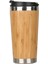 450ML Bambu Kahve Fincanı Paslanmaz Çelik Kahve Seyahat Kupa Sızdırmaz Kapaklı Yalıtımlı Kahve Eşlik Eden Fincan Yeniden Kullanılabilir Ahşap Bardak (Yurt Dışından) 1