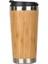 450ML Bambu Kahve Fincanı Paslanmaz Çelik Kahve Seyahat Kupa Sızdırmaz Kapaklı Yalıtımlı Kahve Eşlik Eden Fincan Yeniden Kullanılabilir Ahşap Bardak (Yurt Dışından) 2
