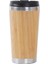 450ML Bambu Kahve Fincanı Paslanmaz Çelik Kahve Seyahat Kupa Sızdırmaz Kapaklı Yalıtımlı Kahve Eşlik Eden Fincan Yeniden Kullanılabilir Ahşap Bardak (Yurt Dışından) 3