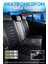 Seat Ateca Lüx Uyumlu Deri Oto Koltuk Kılıfı 5'li Set Tam Takım Royal Siyah Mavi 2