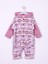 Pembe Etnik Desen Kapşonlu Bebe Tulum 3