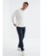 Ekru Basic O Yaka Rahat Form Erkek Sweatshirt - 88053 2
