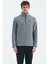 River Gri Melanj Dik Yaka Erkek Polar Sweatshirt - 88310 1