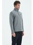 River Gri Melanj Dik Yaka Erkek Polar Sweatshirt - 88310 4